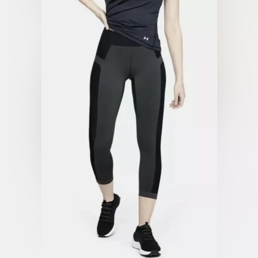Under Armour VANISH SEAMLESS CROP BLUE/BLACK WOMEN’S Sz Large